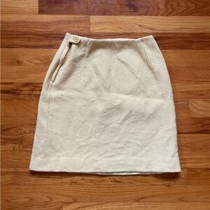 Vintage 60s/70s Butter Yellow Twee Mini Skirt Size Small